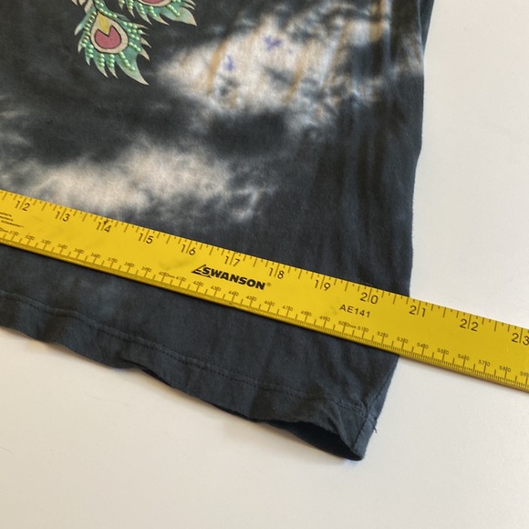 Ed Hardy Christian Audigier XL embellished black blue tie-dye tee t-shirt dragon - Picture 7 of 10